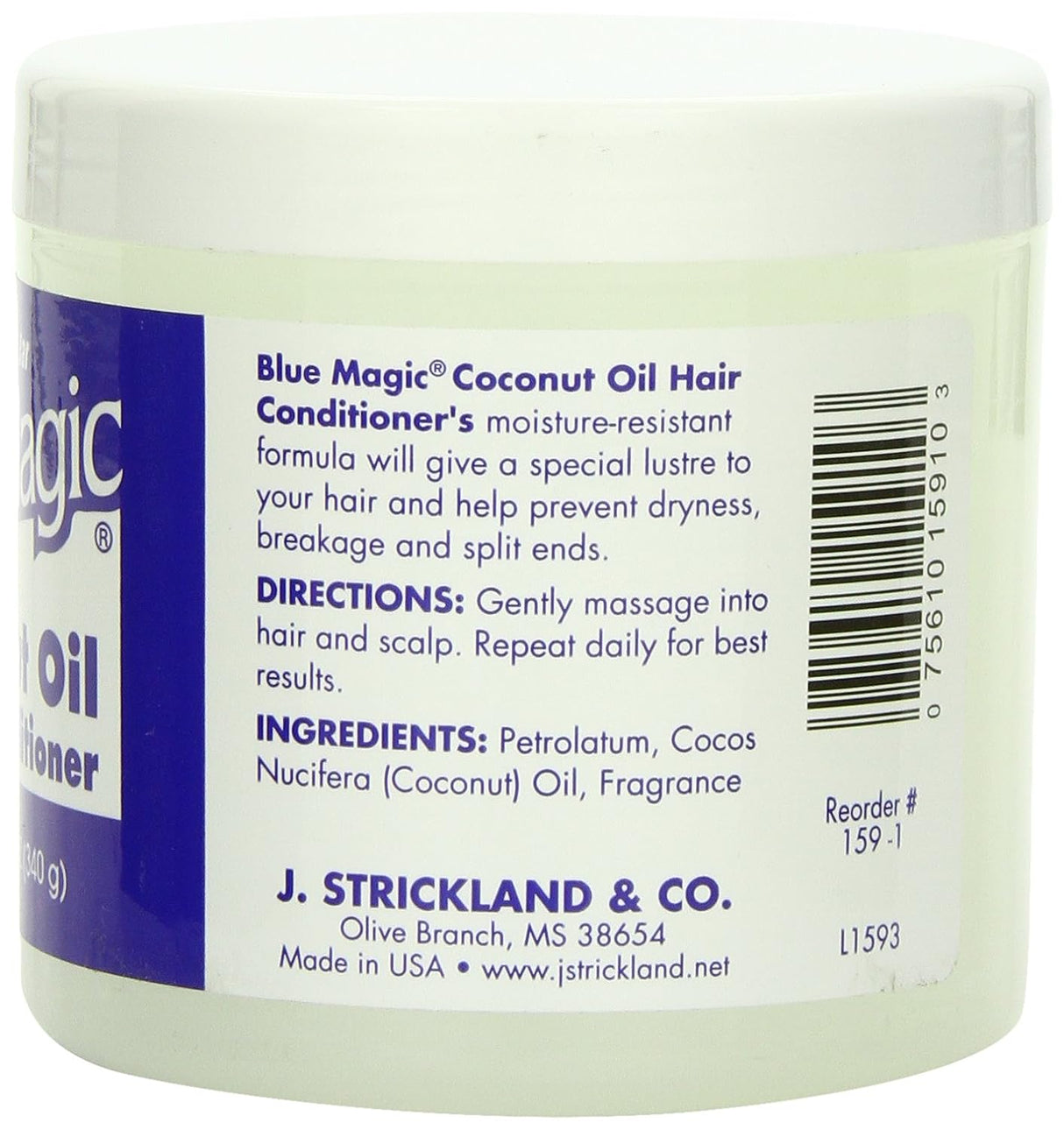 BLUE MAGIC COCOUNT OIL HAIR CONDITIONER 12OZ