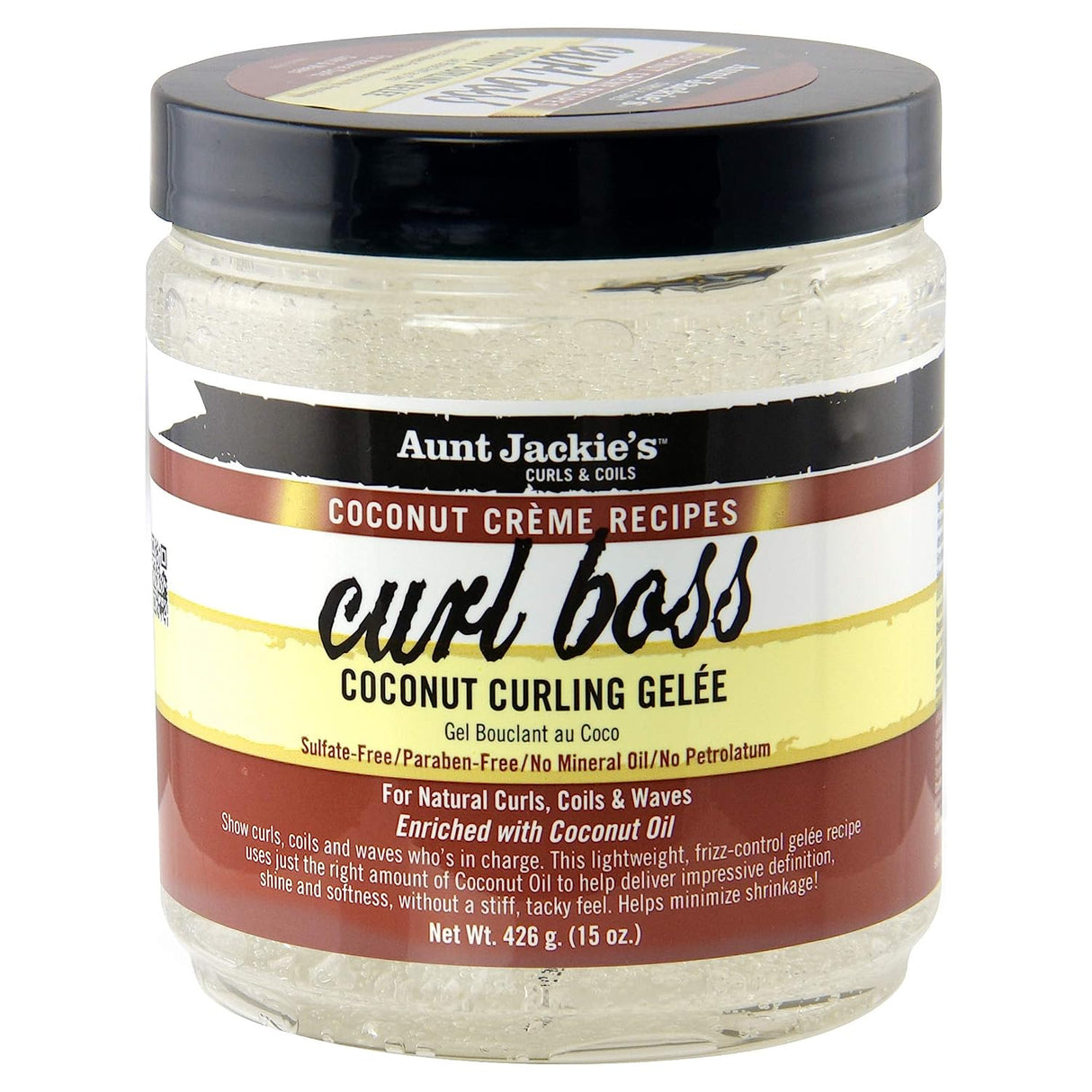 AUNT JACKIE'S CURL BOSS COCOUNT CURLING GEL 15OZ