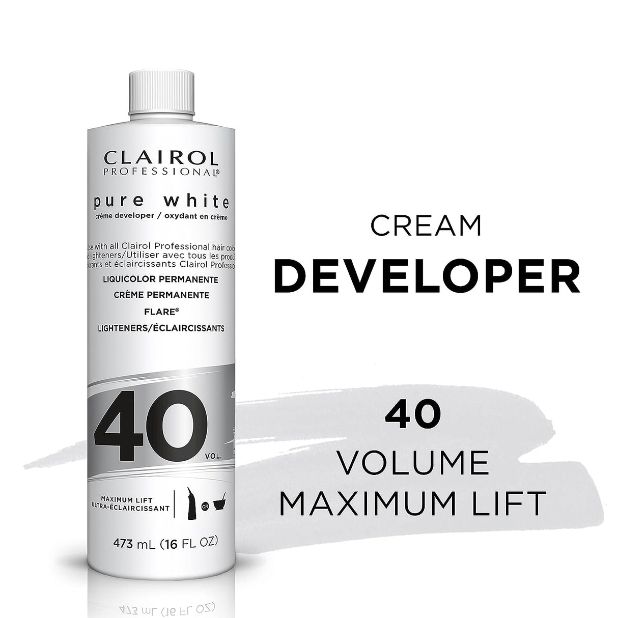 CLAIROL PURE WHITE CREAM DEVELOPER 40 VOL 16OZ