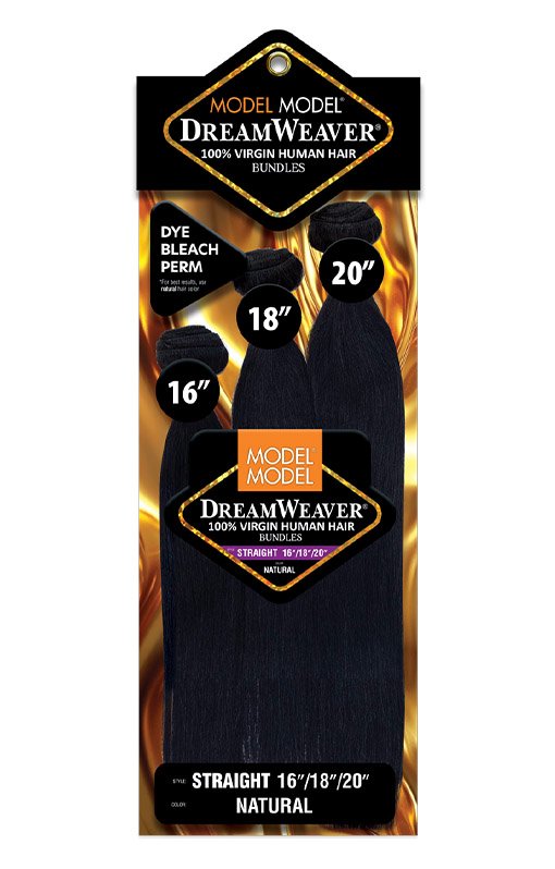 Model Model Virgin Human Hair Weave Dream Straight Weaver - 3 Bundles