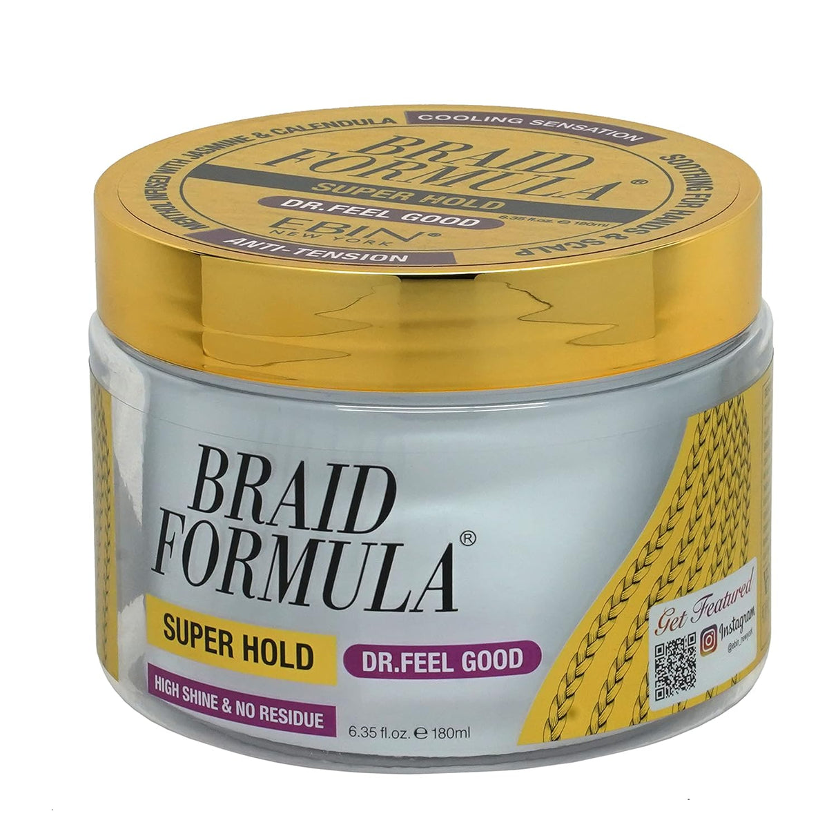 EBIN BRAID FORMULA SUPER HOLD DR. FEEL GOOD GEL - VARIOUS SIZES