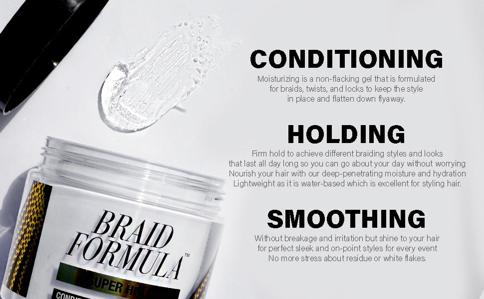 EBIN BRAID FORMULA SUPER HOLD CONDITIONING GEL - SIZES AVAILABLE