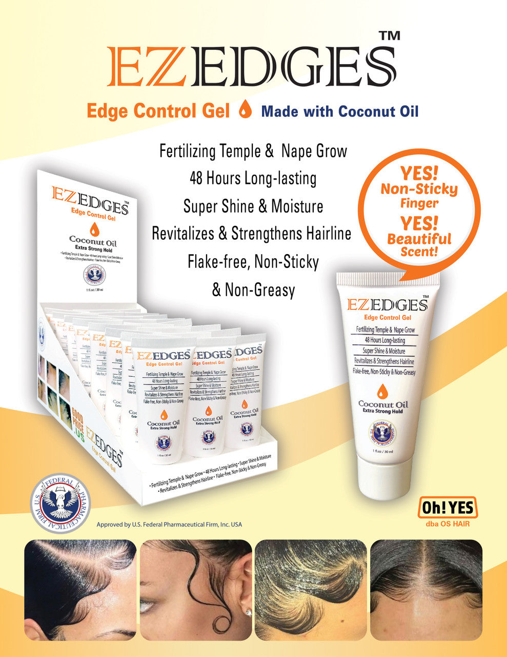 EZEDGES EDGE CONTROL GEL - SIZES AVAILABLE