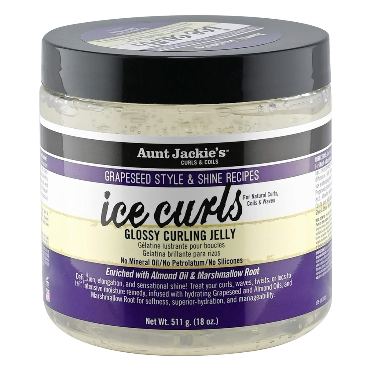 AUNT JACKIE'S ICE CURLS GLOSSY CURLING JELLY 18OZ