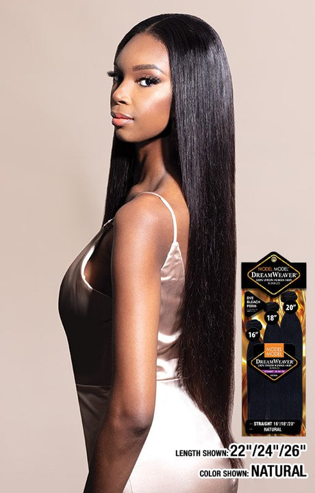 Model Model Virgin Human Hair Weave Dream Straight Weaver - 3 Bundles