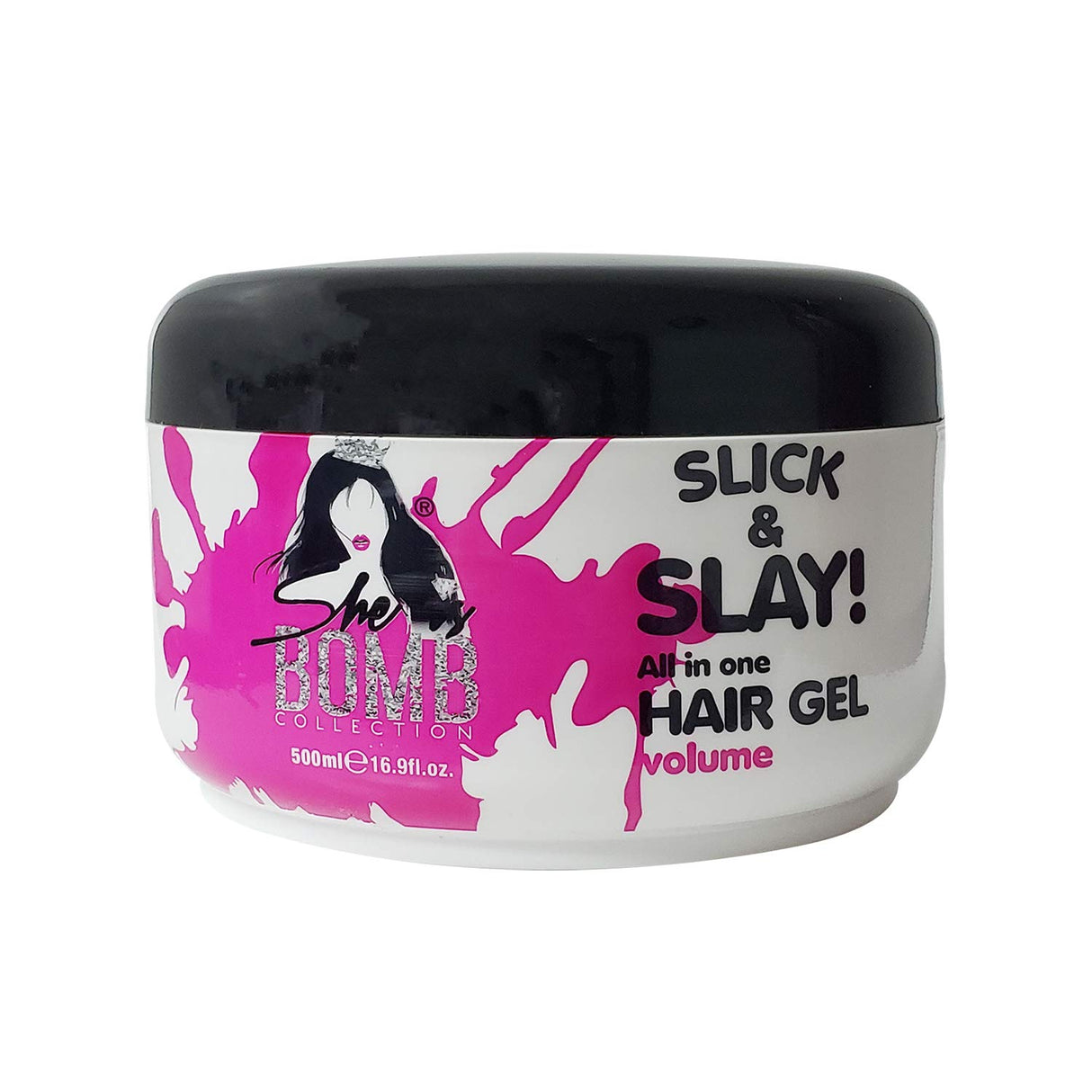 SHE IS BOMB COLLECTION SLICK & SLAY ALL-IN-ONE HAIR GEL 16.9OZ