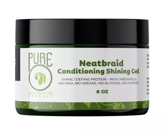 PURE O NATURAL NEATBRAID CONDITIONING SHINING GEL - SIZES AVAILABLE