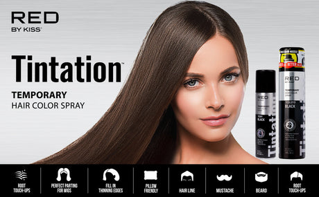 KISS TINTATION TEMPORARY HAIR COLOR SPRAY 2.82 OZ - COLORS AVAILABLE