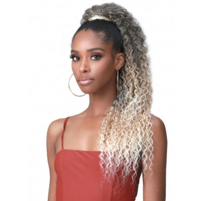 BOBBI BOSS TRESSUP DRAWSTRING PONYTAIL WATER WAVE 28"