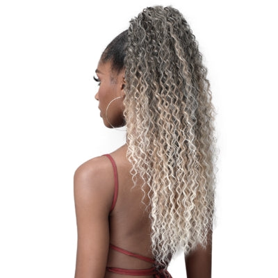 BOBBI BOSS TRESSUP DRAWSTRING PONYTAIL WATER WAVE 28"