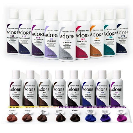 ADORE SEMI PERMANENT HAIR COLOR - COLORS AVAILABLE