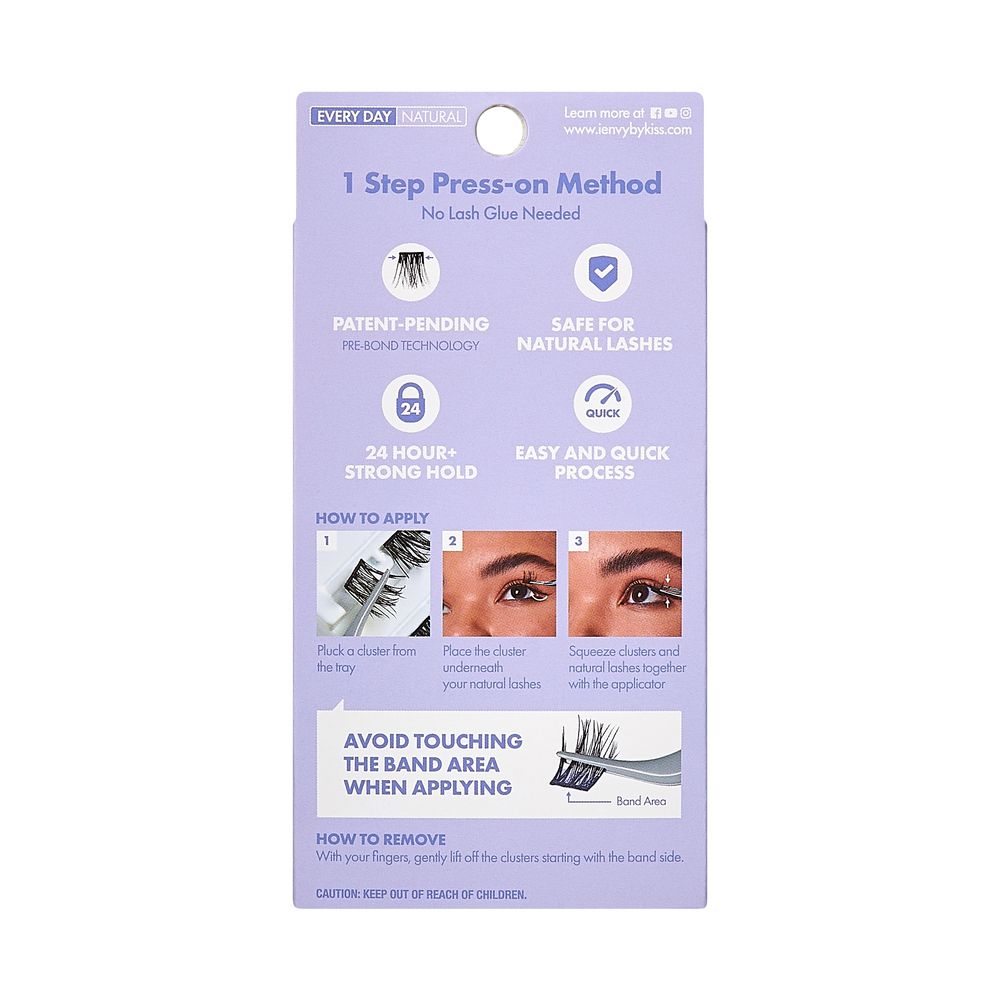 i-ENVY PRESS & GO PRESS-ON EYELASH CLUSTERS EVERY DAY COLLECTION - STYLES AVAILABLE