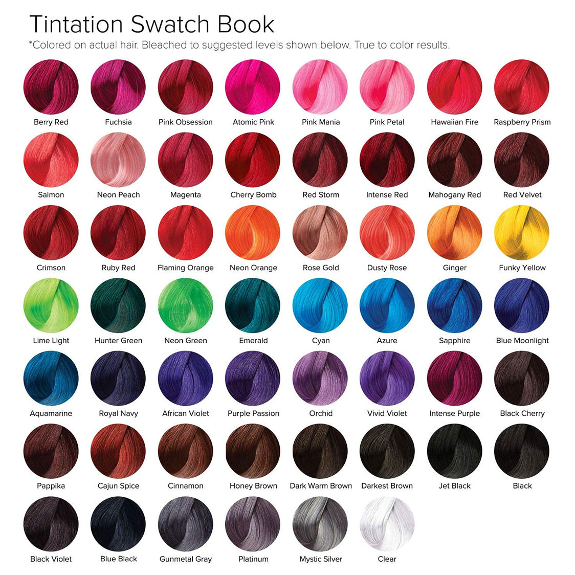 TINTATION SEMI PERMANENT HAIR DYE BY KISS - COLORS AVAILABLE