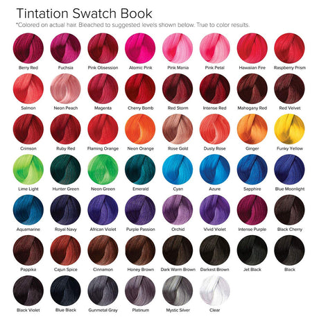 TINTATION SEMI PERMANENT HAIR DYE BY KISS - COLORS AVAILABLE