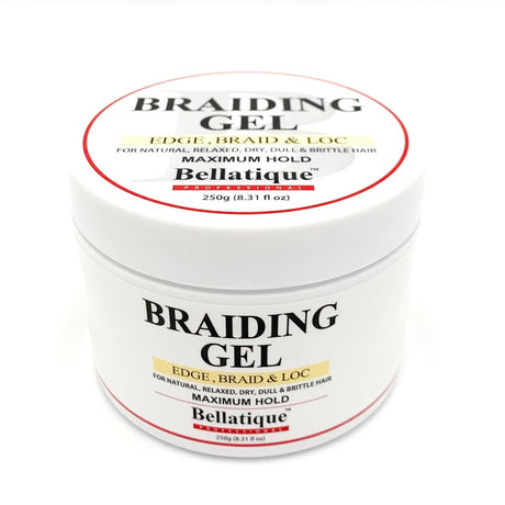 BELLATIQUE PROFESSIONAL EDGE, BRAID & LOC MAXIMUM HOLD BRAIDING GEL - SIZES AVAILABLE