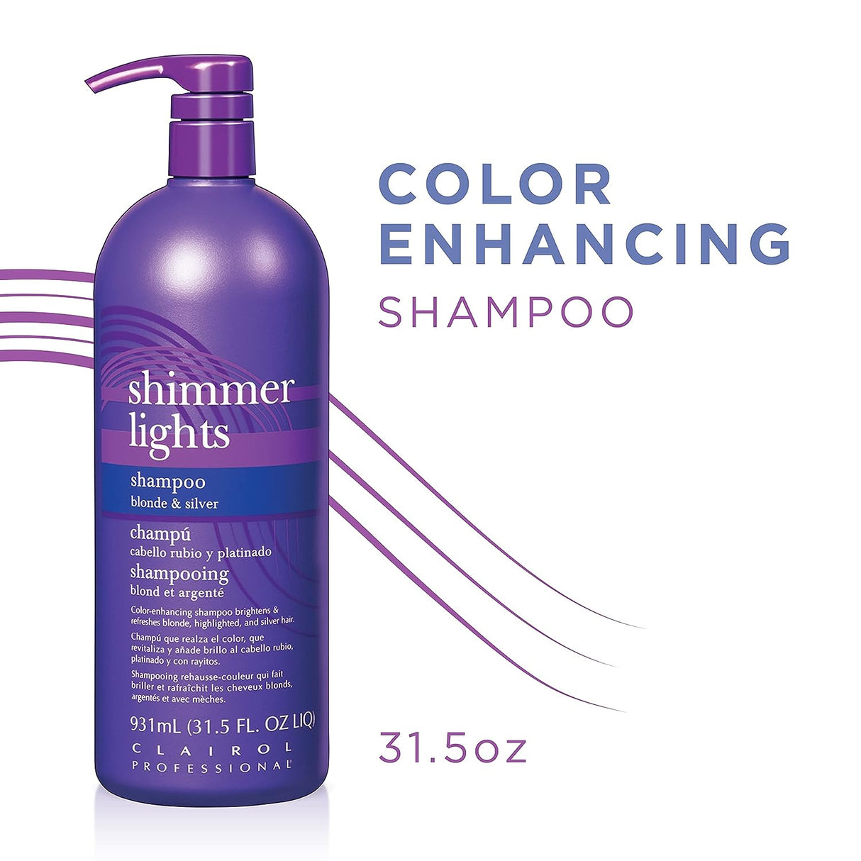 CLAIROL SHIMMER LIGHTS SHAMPOO BLONDE & SILVER